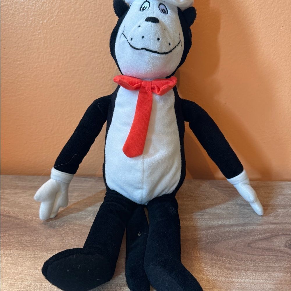 KOHL'S CARES FOR KIDS DR. SEUSS CAT IN THE HAT PLUSH 22" STUFFED BLACK WHITE RED - Picture 2 of 5